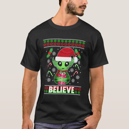 Alien Elf - Lelijke Kersttrui T-shirt (Voorkant)