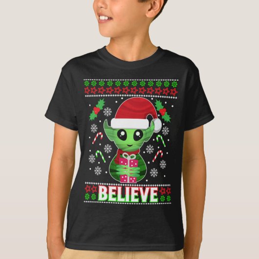 Alien Elf - Lelijke Kersttrui T-shirt (Voorkant)