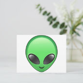 alien emoji briefkaart (Staand voorkant)
