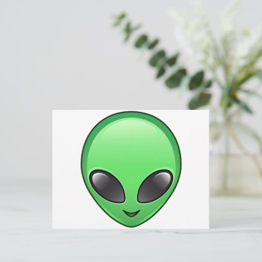 alien emoji briefkaart (Staand voorkant)