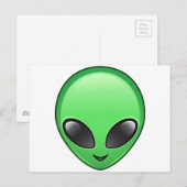 alien emoji briefkaart (Voorkant / Achterkant)