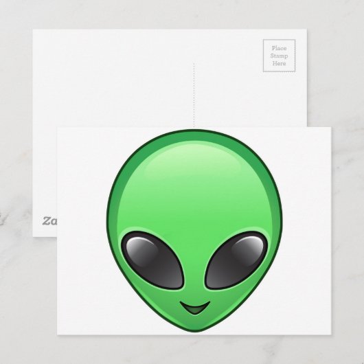 alien emoji briefkaart (Voorkant / Achterkant)