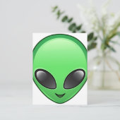 alien emoji briefkaart (Staand voorkant)