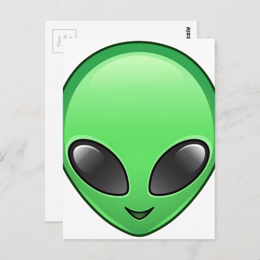 alien emoji briefkaart (Voorkant / Achterkant)