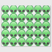 alien emoji cadeaupapier (Vlak)