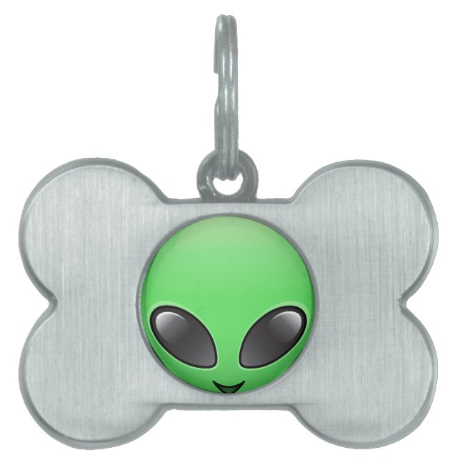 alien emoji huisdieren naamplaatje (voorkant)