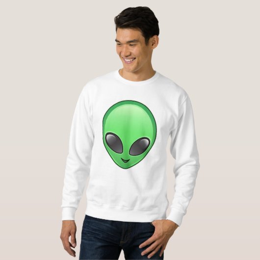 alien emoji mannen sweatshirt (Voorkant volledig)