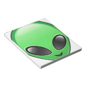 alien emoji notitieblok (Schuin)