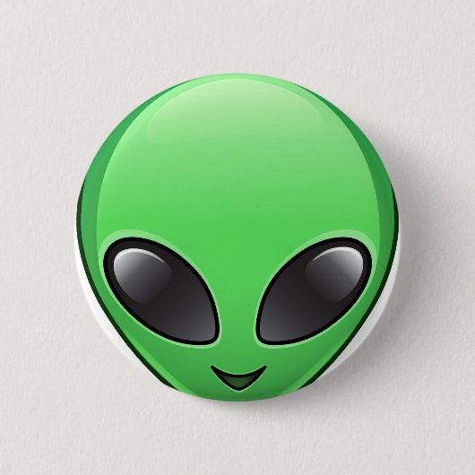 alien emoji ronde button 5,7 cm (Voorkant)