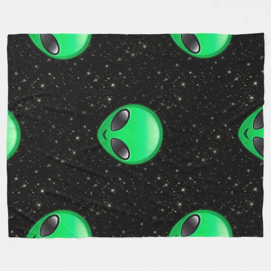 alien emojis fleece deken (Voorkant (Horizontaal))