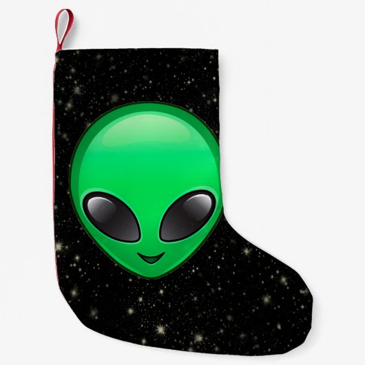 Alien emoji's Kerstmis kous Kleine Kerstsok (Voorkant)
