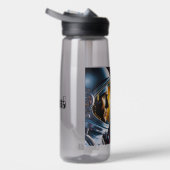Alien en astronaut in de ruimte gepersonaliseerd waterfles (Rechts)