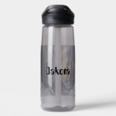 Alien en astronaut in de ruimte gepersonaliseerd waterfles (Achterkant)