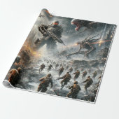 Alien en Call of Duty cadeauverpakking Cadeaupapier (Uitgerold)