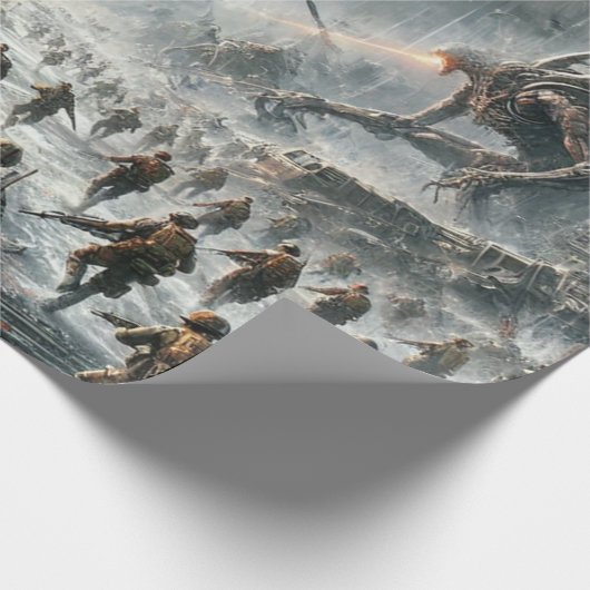 Alien en Call of Duty cadeauverpakking Cadeaupapier (Hoek)