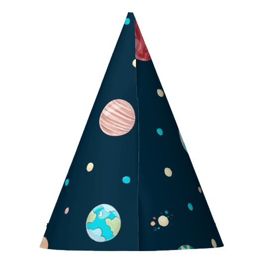 Alien en en astronaut in ruimtevaartthema feesthoedjes (Achterkant)