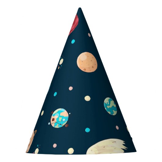 Alien en en astronaut in ruimtevaartthema feesthoedjes (Voorkant)