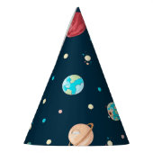 Alien en en astronaut in ruimtevaartthema feesthoedjes (Links)