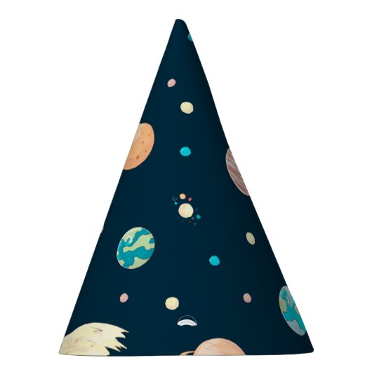 Alien en en astronaut in ruimtevaartthema feesthoedjes (Rechts)