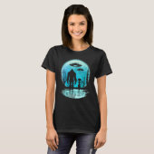 Alien en en Bigfoot Moon T-shirt (Voorkant volledig)