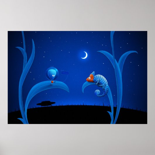 Alien en en Chameleon Poster (Voorkant)