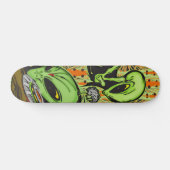 Alien en en Flying Saucer UFO Persoonlijk Skateboard (Horizontaal)