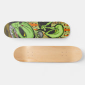 Alien en en Flying Saucer UFO Persoonlijk Skateboard (Horizontaal)