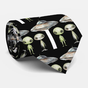 Alien en en ruimteschip stropdas