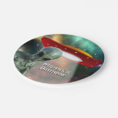 Alien en en UFO personaliseren Papieren Bordje (Gekanteld)