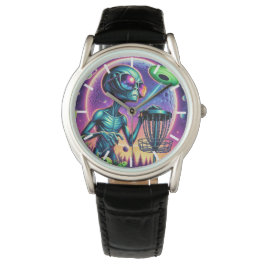 Alien en Flying Disc Golfschotel Horloge
