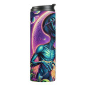 Alien en Flying Disc Golfschotel Thermosbeker (Gedraaid links)