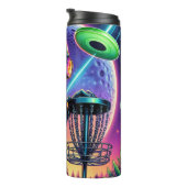 Alien en Flying Disc Golfschotel Thermosbeker (Geroteerd rechts)