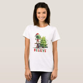Alien en Kerstboom T-shirt (Voorkant volledig)