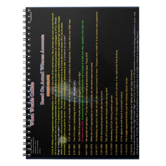 Alien- en militaire ontmoetingen notitieboek (Voorkant)