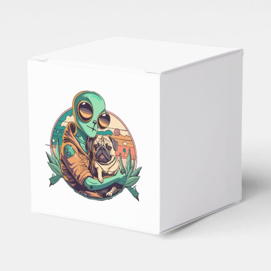 Alien en Pug Bedankdoosjes (Voorkant Zijde)