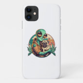 Alien en Pug Case-Mate iPhone Case (Achterkant)