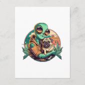 Alien en Pug Informatiekaartje (Achterkant)