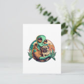 Alien en Pug Informatiekaartje (Staand voorkant)