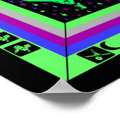 ALIEN EN SCHIP met HIDDEN CRYPTISCH BERICHT POSTER (Hoek)