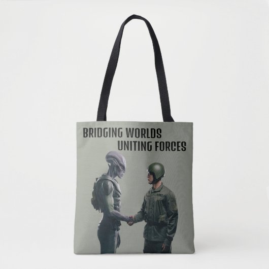Alien en soldaat tote bag (Voorkant)
