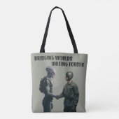 Alien en soldaat tote bag (Achterkant)
