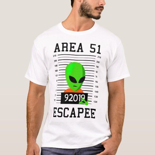 Alien Escapee Area 51 Cute  Halloween Costu T-shirt (Voorkant)