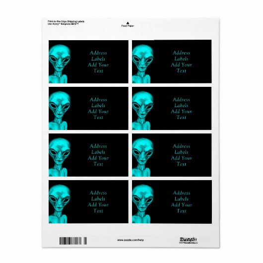 Alien Etiket (Full Sheet)