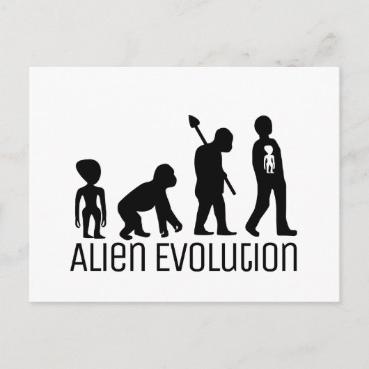 Alien Evolution, buitenaardse Alien Briefkaart (Voorkant)