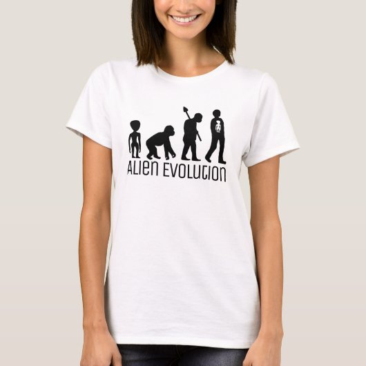 Alien Evolution, buitenaardse Alien T-shirt (Voorkant)