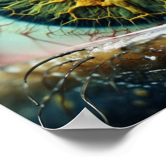 Alien Eye Close-Up Macro Foto - Uniek en Myster Poster (Hoek)