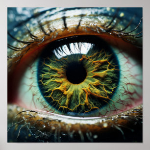 Alien Eye Close-Up Macro Foto - Uniek en Myster Poster