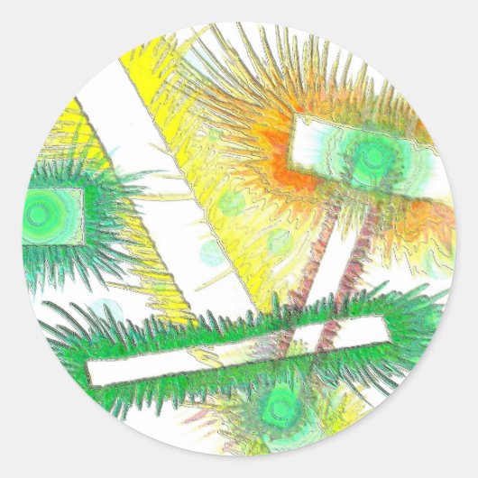 Alien Eyes 2 Ronde Sticker (Voorkant)