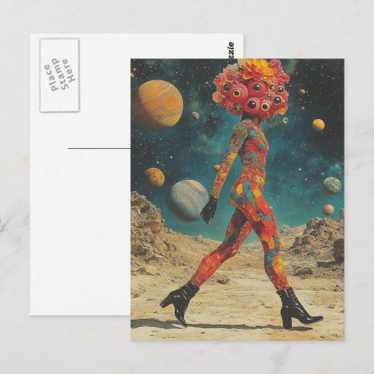 Alien Eyes Briefkaart (Voorkant / Achterkant)