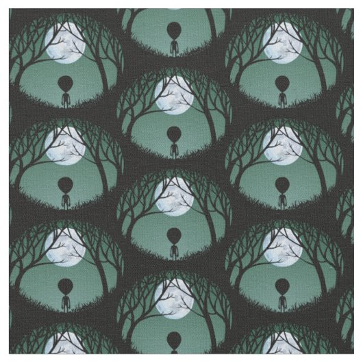 Alien Fabric Cute Alein Fabric Custom E.T. Fabric Stof (Close Up)